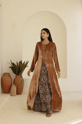 Mash X دراعة أمي - THE TIGERMOOD velvet kaftan 2 pieces
