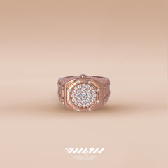 Mash SHOP X Aldarwish Qatar jewelry- gold diamond ring size 58