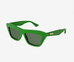 Bottega Veneta squared cat eye green sunglasses