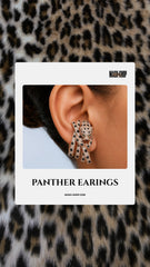 Mash - panther earrings ( black & white diamond 💎