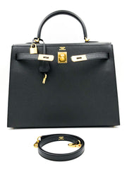 Hermes - Epsom leather black gold HW
