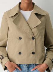 Aritzia - cropped trench coat - Tan