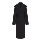 Skims - OVERSIZED TRENCH COAT - boyfriend cotton fleece - onyx black