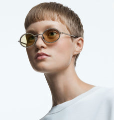 Swarovski - oval crystal sunglasses - brown