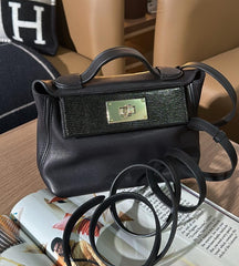 Hermes - mini 24/24 - lizard touch- black