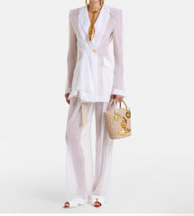 Schiaparelli - ready to wear set ( blazer & pant ) size xs - white