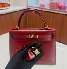 Hermes - Kelly 28 box leather vintage
