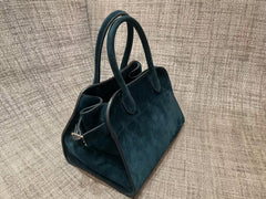The row - Margaux suede turquoise 10