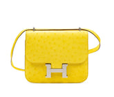 Hermes - Constance 18 ostrich Jaunt citron