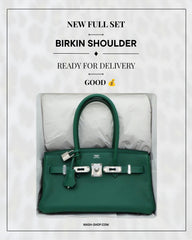 Hermes - birkin shoulder- vert moyen phw