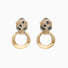EF- panther earrings - gold
