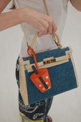 Hermes - kelly 25 vintage denim - nata