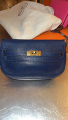 Hermes - kelly banana vintage -blue