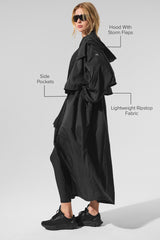 ALO YOGA - oversized trench - black