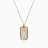 EF - Gold Diamond Tag Pendant