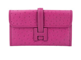 Hermes - Jige Duo Clutch bag Rose Purple (L3) Ostrich D
