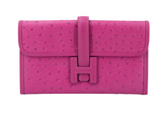 Hermes - Jige Duo Clutch bag Rose Purple (L3) Ostrich D