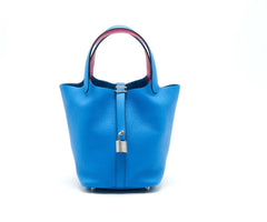 HERMES - PICOTIN 18 BLEU FRIDA/ ROSE MEXICO IN SHW
