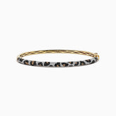 EF- Yellow Gold Panther Spot Black, Espresso and White Diamond Bangle