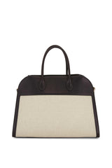 The row - Margaux 15 Natural Canvas & Black Leather Tote