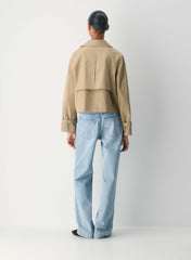 Aritzia - cropped trench coat - Tan