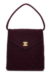 Chanel - Purple Velvet Envelope Flap Bag