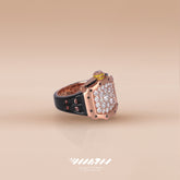 Mash SHOP X Aldarwish Qatar jewelry- gold diamond ring size 58