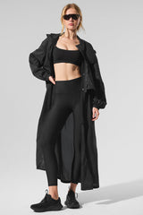 ALO YOGA - oversized trench - black