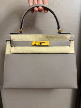 Hermes - kelly 28 Gris Asphalt ghw