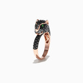 EF - tigermood jewelry - black diamond panther ring size 7