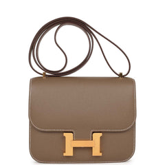 Hermes - Mini constance etoupe gold hardware