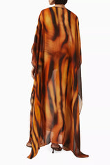 skims x roberto cavalli -Long Kaftan in Chiffon - Tiger