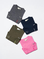 Uniqlo X Anya hindmarch kids - 100% Merino Crew Neck Jumper - olive