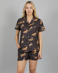 MASH X Woodstocklaundry - WOMENS SHORT PYJAMAS SET JUMPING CHEETAH
