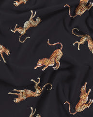 MASH X Woodstocklaundry- WOMENS WOVEN GOWN JUMPING CHEETAH