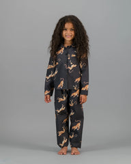 MASH X Woodstocklaundry -GIRLS LONG PYJAMAS SET JUMPING CHEETAH