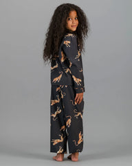 MASH X Woodstocklaundry -GIRLS LONG PYJAMAS SET JUMPING CHEETAH