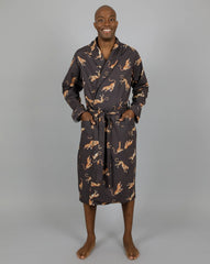 MASH X Woodstocklaundry - MENS WOVEN GOWN JUMPING CHEETAH