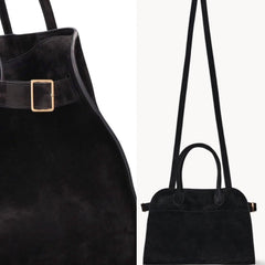 The row - suede Margaux size 10 - black - Gold HW