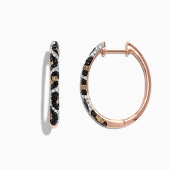 EF - Leopard Hoop rose gold diamond Earrings