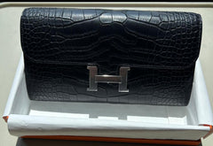 Hermes - Constance to go black matt alligator skin