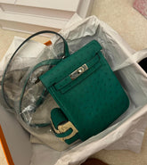 Hermes - kelly jump green ostrich