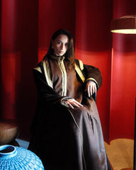 SHD X MASH - SHD Sleeveless velvet Espresso Kaftan