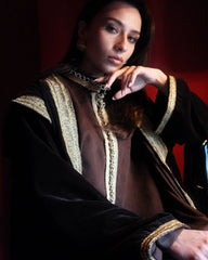 SHD X MASH - SHD Sleeveless velvet Espresso Kaftan