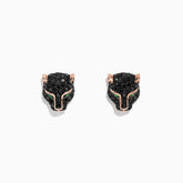 EF - Signature Rose Gold Black Diamond & Emerald Earrings