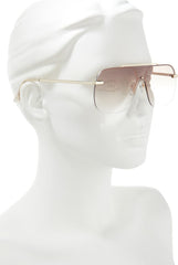 Mash X Nod - oversized clear sunglasses from LA - Bright Gold