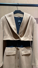 alo - long wool corset blazer