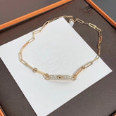 Hermes - kelly gold diamond choker