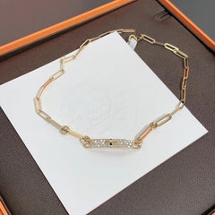 Hermes - kelly gold diamond choker