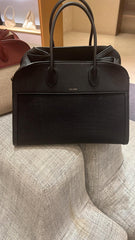 The row - margaux size 15 canvas -black leather